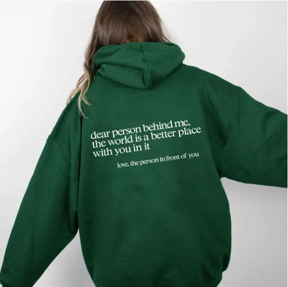 BackMessage - Unisex Hoodie met Unieke Tekst - Comfortabel en Stijlvol