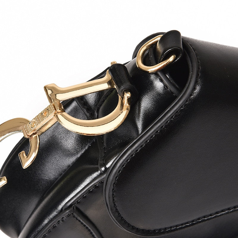 EmiliaStyle Dames Schoudertas – Exclusieve PU-Lederen Satteltas met Brede Riem en Luxe Uiterlijk