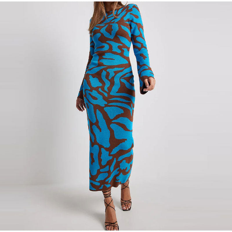 Basma - Stijlvol lang gebreid jurkje met lange mouwen