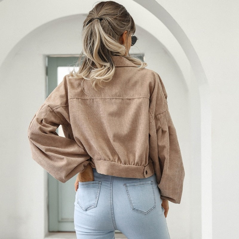 Kira - Corduroy Crop Jack voor Dames Herfstmode 2023