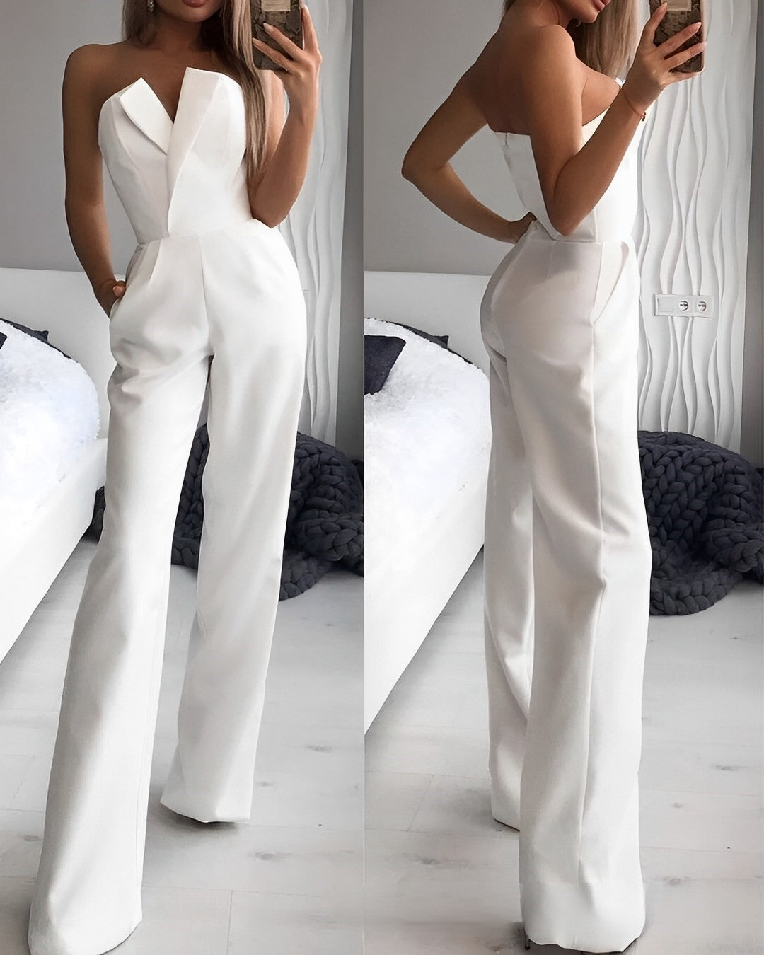 Belina - Mouwloze Jumpsuit met V-Hals voor Dames | Stijlvolle en Comfortabele Outfit
