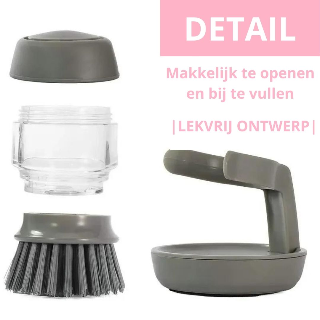 ZeepBuddy™ | Afwasborstel met Zeepdispenser