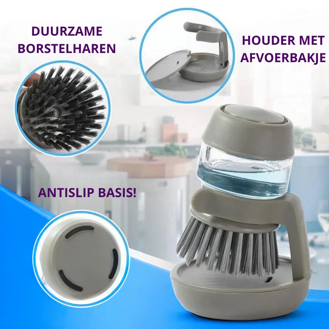 ZeepBuddy™ | Afwasborstel met Zeepdispenser