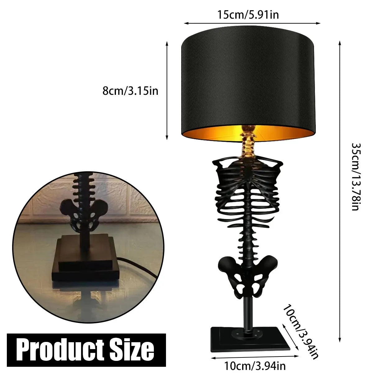 GothicGlow - Skeleton Design Lamp | Unieke Verlichting voor Een Gothic Interieur