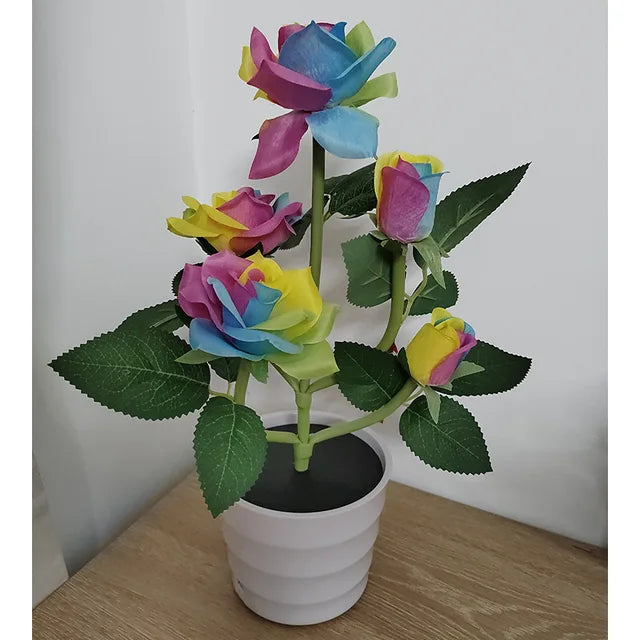 FloraGlow - Solar Rozenlantaarn voor Tuinverlichting