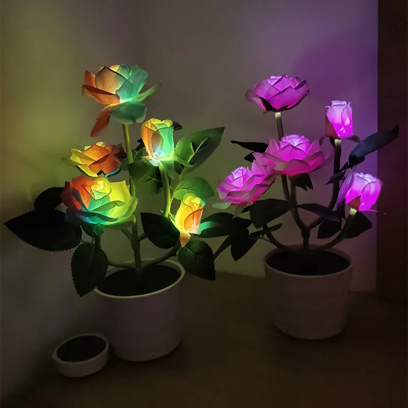 FloraGlow - Solar Rozenlantaarn voor Tuinverlichting