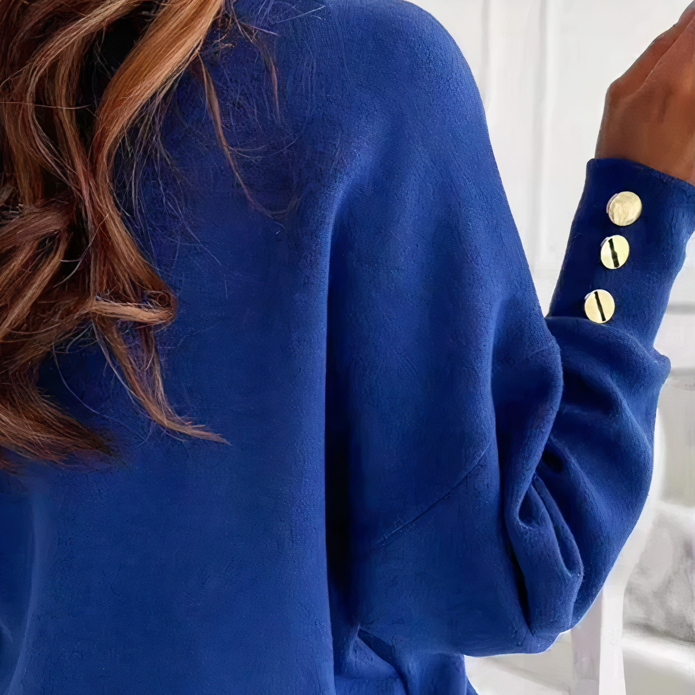 ElinaKnit - Gebreide Damestrui met V-Hals – Stijlvol en Comfortabel