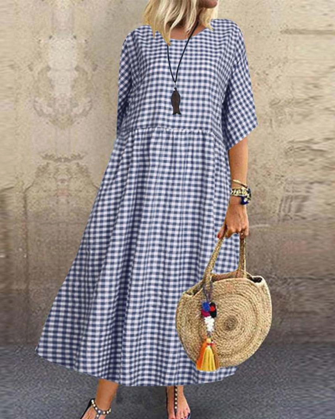 Zomers Midikleed van Linnen