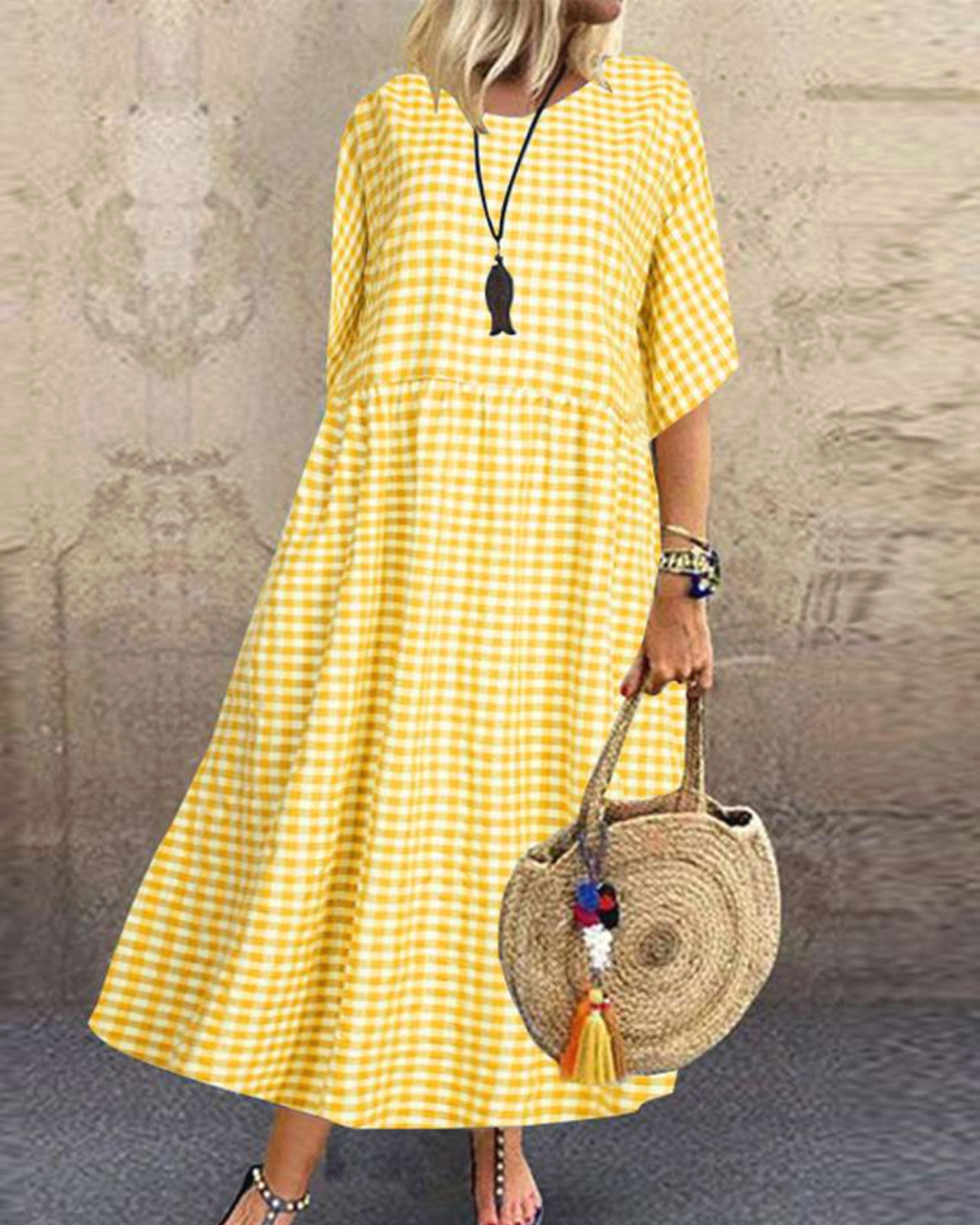 Zomers Midikleed van Linnen