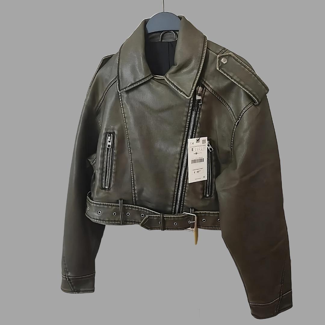 Karina - Elegante Voorjaars Dames Kunstleren Jas | Stijlvolle en Moderne Look