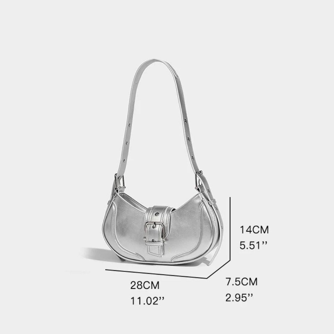 Livia - Vegan Leren Schoudertas voor Dames | Stijlvolle en Duurzame Handtas