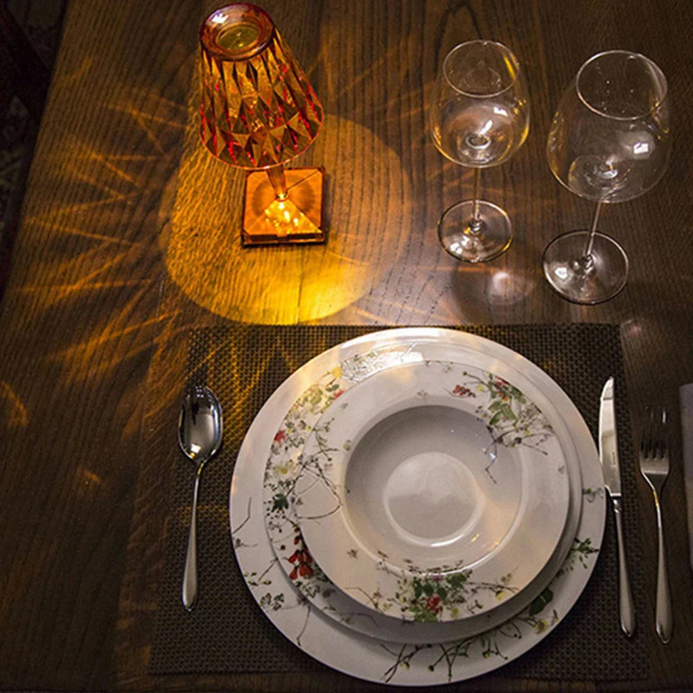 CrystalGlow - Luxe Acryl Kristallen Tafellamp | Elegante Sfeerverlichting