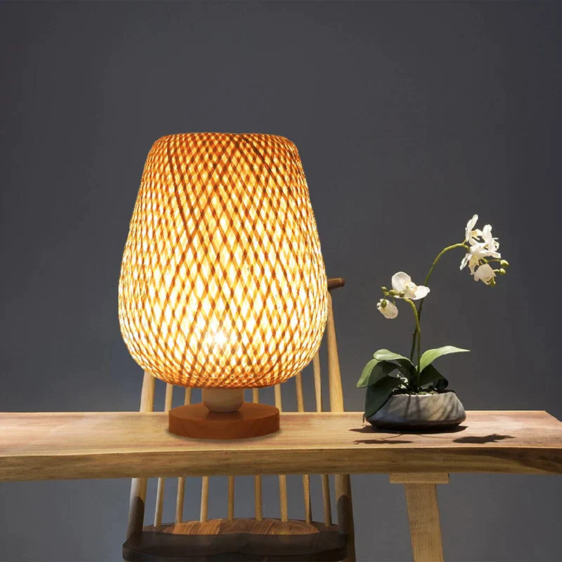 EcoBambooCraft - Vintage Bamboe Handgemaakte Lampen voor Stijlvol Interieur