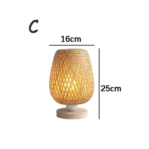 EcoBambooCraft - Vintage Bamboe Handgemaakte Lampen voor Stijlvol Interieur