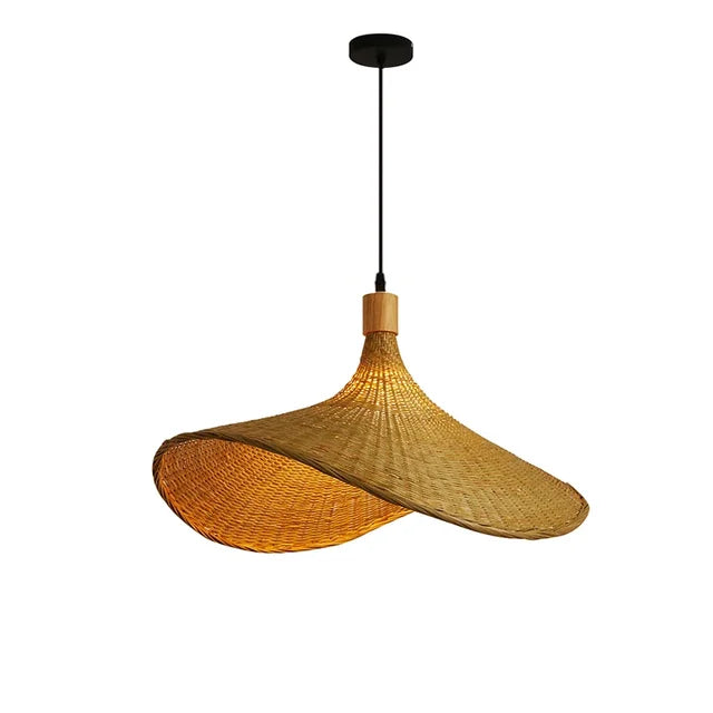 EcoBamboo Hanglamp - Handgemaakte Bamboe Vlechtwerk Lamp voor Eetkamer en Woonkamer