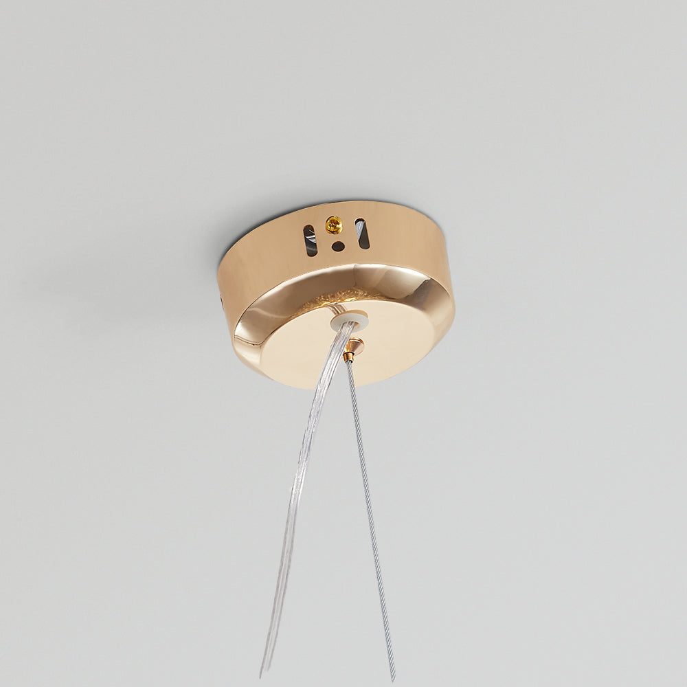 Moderne LED Hanglamp - Wit en Goud Metalen Designlamp voor Woonkamer en Eetkamer