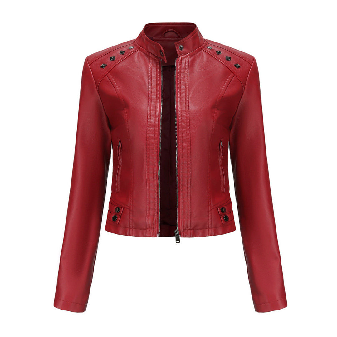 Julisa - Elegante Leren Jas met Unieke Details voor Dames