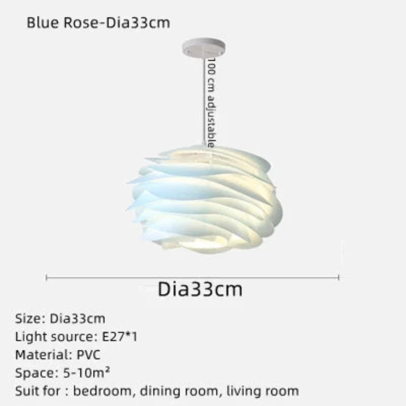 PetalGlow - Elegante Rozenkrans Plafondlamp voor Luxe Verlichting