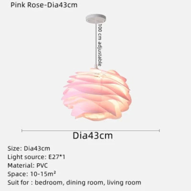 PetalGlow - Elegante Rozenkrans Plafondlamp voor Luxe Verlichting