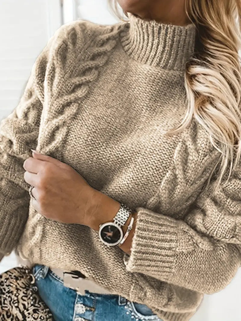 TwistaKnit - Dames Coltrui met Gedraaid Breipatroon