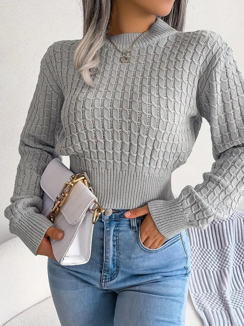 Petra - Gebreide Trui met Zopfmotief voor Dames