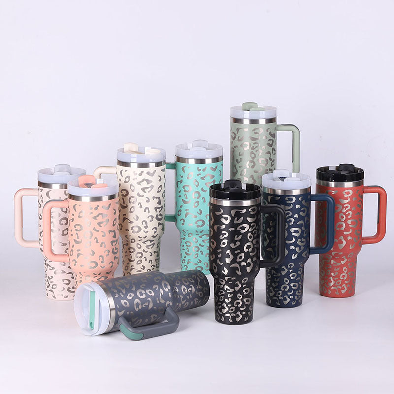 ChillCup - Dubbelwandige Thermo Mok met Handvat en Rietje | 40 oz