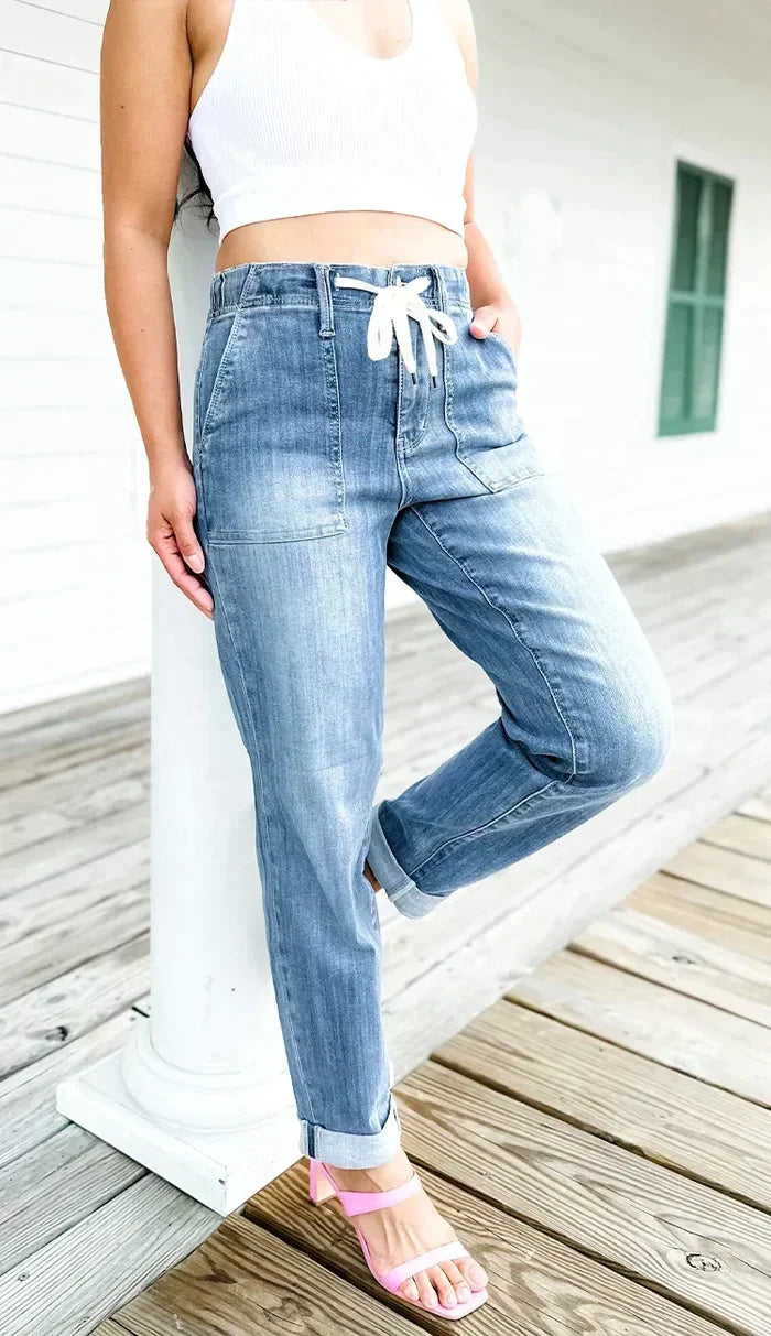 Patricia's MagicFit Stretchy Denim Joggers