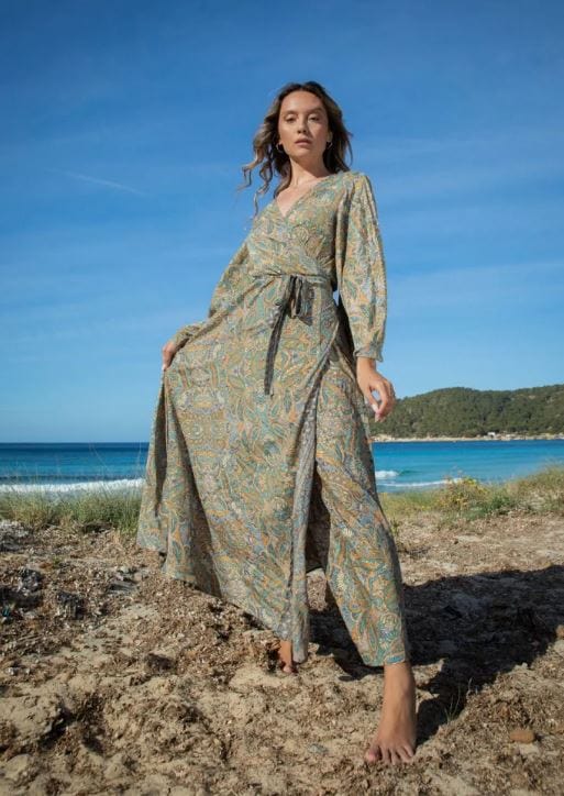 Groene Wikkeljurk in Stijl | Stijlvolle Wikkeljurk voor Een Tijdloze Look