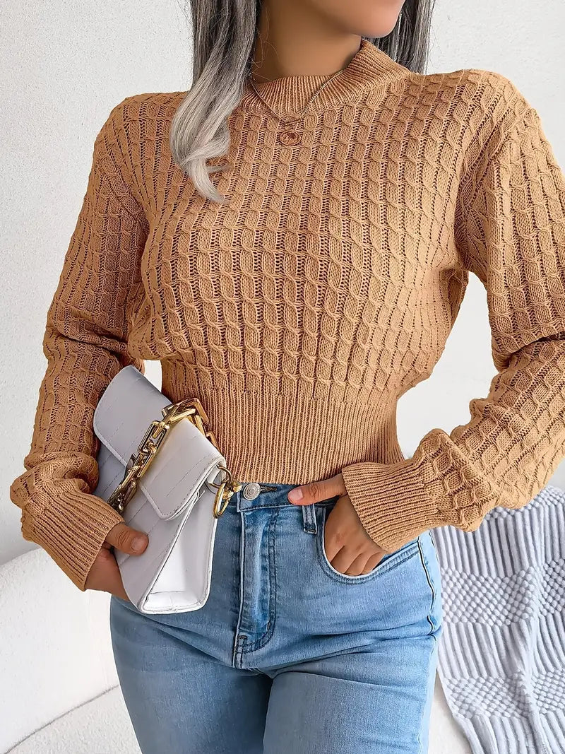 Petra - Gebreide Trui met Zopfmotief voor Dames