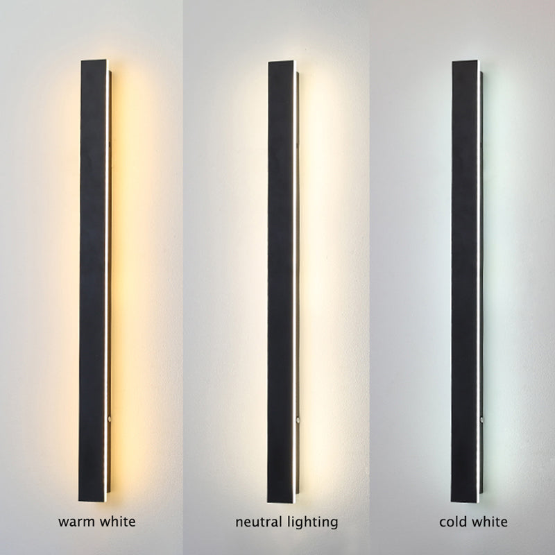 SleekEdge - Moderne Design LED Wandlampen in Zwart Metaal voor Tuin en Hal | Stijlvolle Buitenverlichting
