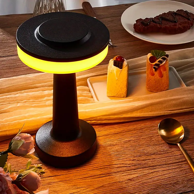 RetroGlow - Stijlvolle Multifunctionele & Oplaadbare Tafellamp | Draadloze Verlichting voor Elke Ruimte