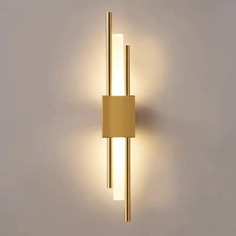 LuminLuxe - Stijlvolle LED Wandlamp in Zwart/Goud voor Luxe Slaapkamer Verlichting