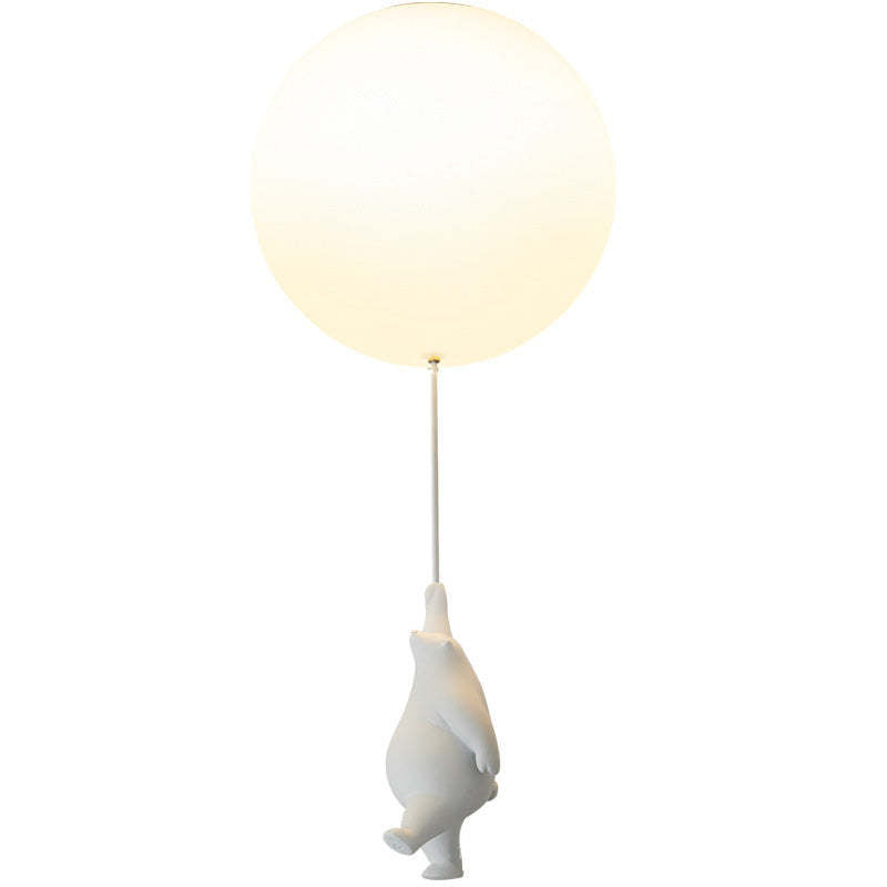 Speelse Beer Ballon Plafondlamp - Unieke Kinderkamer Hanglamp met LED Verlichting