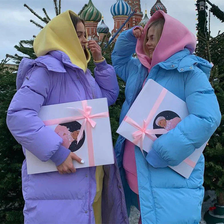 Lena – Lange Gewatteerde Winterjas voor Dames