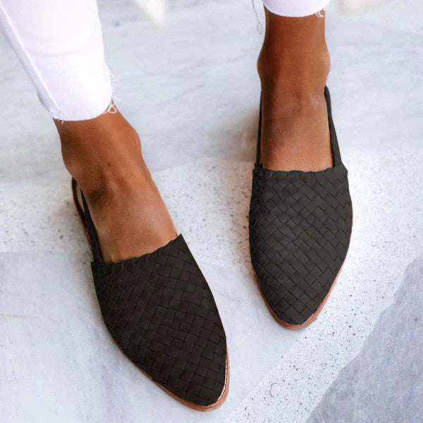 Luxe Gevlochten Dames Sneakers - Comfortabele en Stijlvolle Platte Schoenen