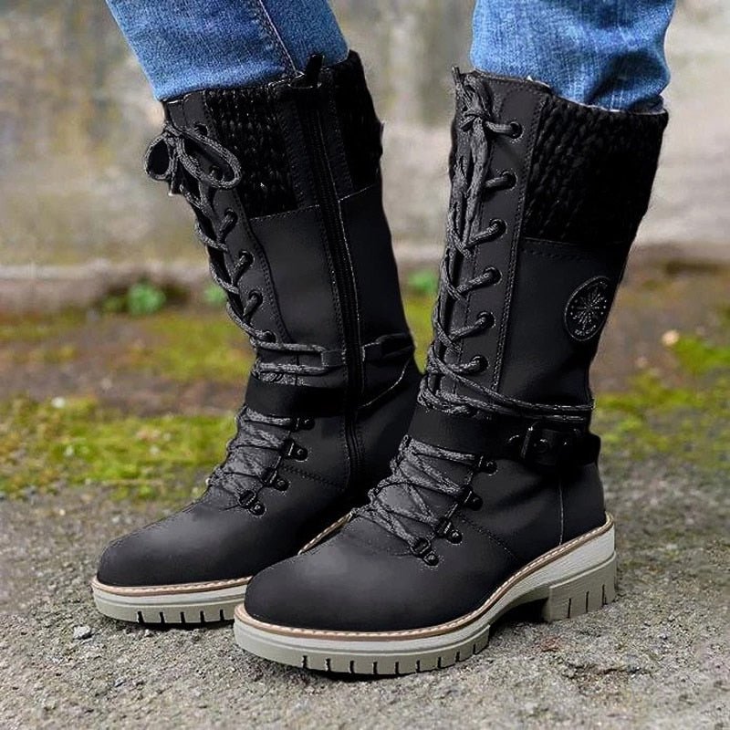 TimberLine Damesstiefels met Comfortabele Pasvorm en Antislipzool | Winterse Dameslaarzen voor Veiligheid en Comfort