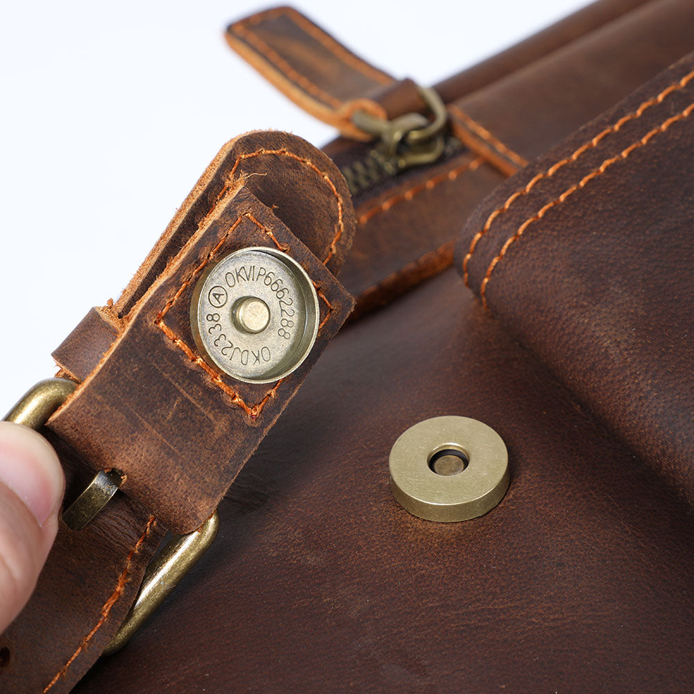 Leren Laptop Rugzak | TerraCraft – Duurzaam en Stijlvol voor Werk en Reizen