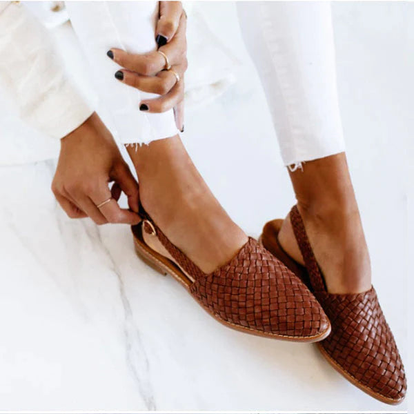 Luxe Gevlochten Dames Sneakers - Comfortabele en Stijlvolle Platte Schoenen