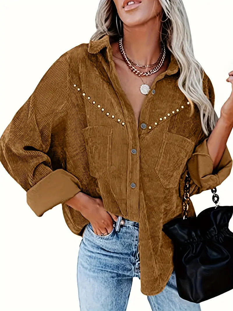 Marissa – Zachte Corduroy Jas voor Casual Damesmode in Lente & Herfst