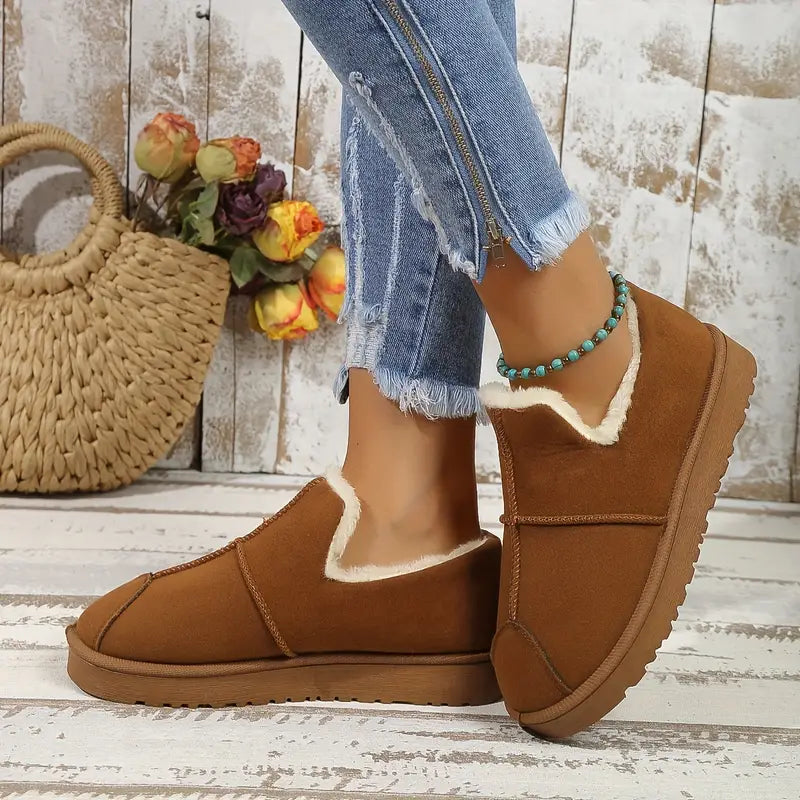 Comfortabele Lea Winterlaarzen voor Dames | Warme en Waterbestendige Schoenen met Antislipzool