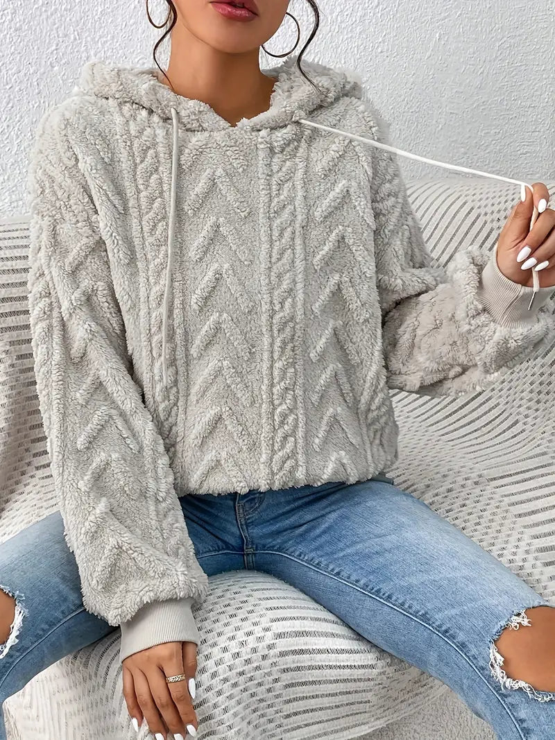 LeonaFleece - Zachte Fleece Hoodie met Capuchon en Koordsluiting – Warm en Comfortabel
