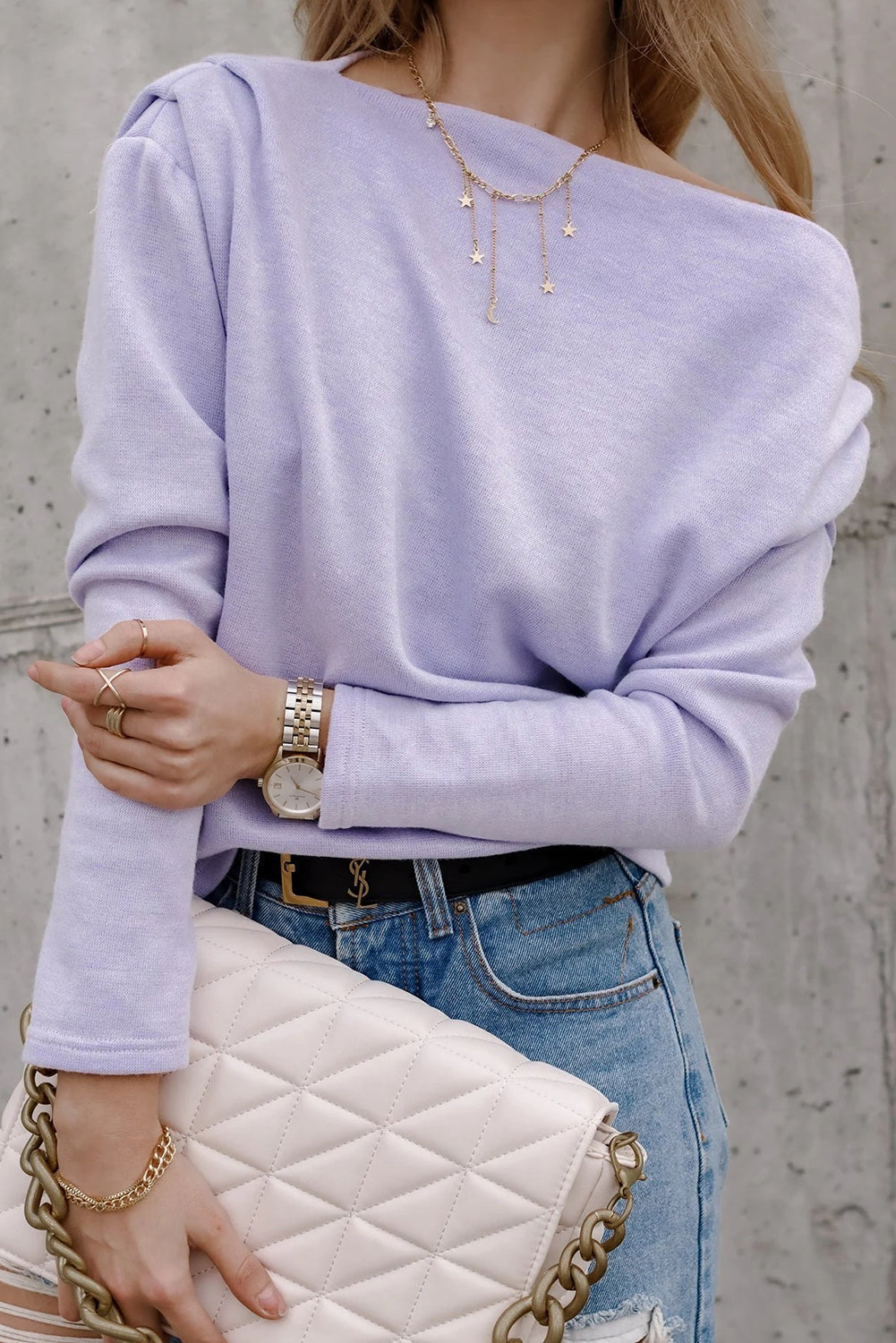 Juliette Asymmetrische Trui met Modieuze Mouwen – Comfort en Stijl voor Dames