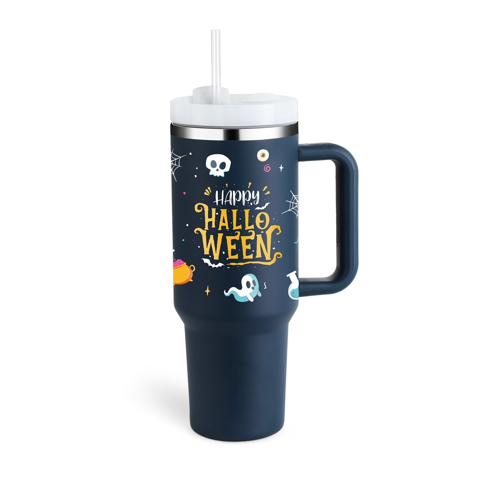 ChillCup - Dubbelwandige Thermo Mok met Handvat en Rietje | 40 oz