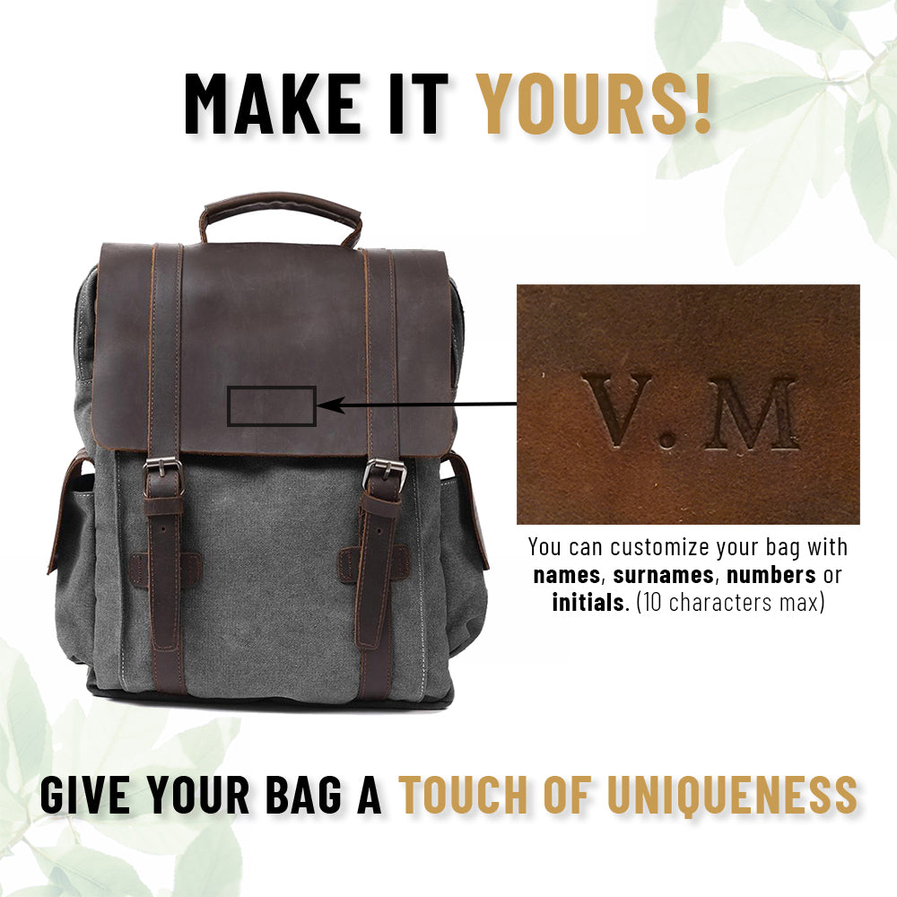 MaplePeak Compacte Canvas Rugzak – Stijlvol en Praktisch voor Dagelijks Gebruik