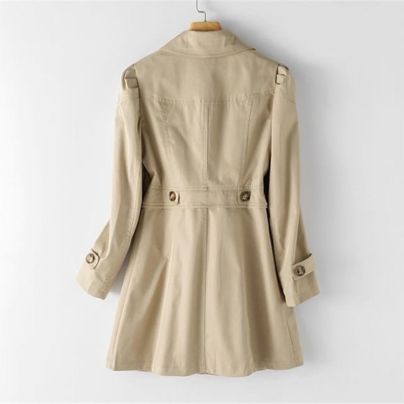 Elisa - Moderne Trenchcoat met Hoge Kraag en Knopen voor Dames