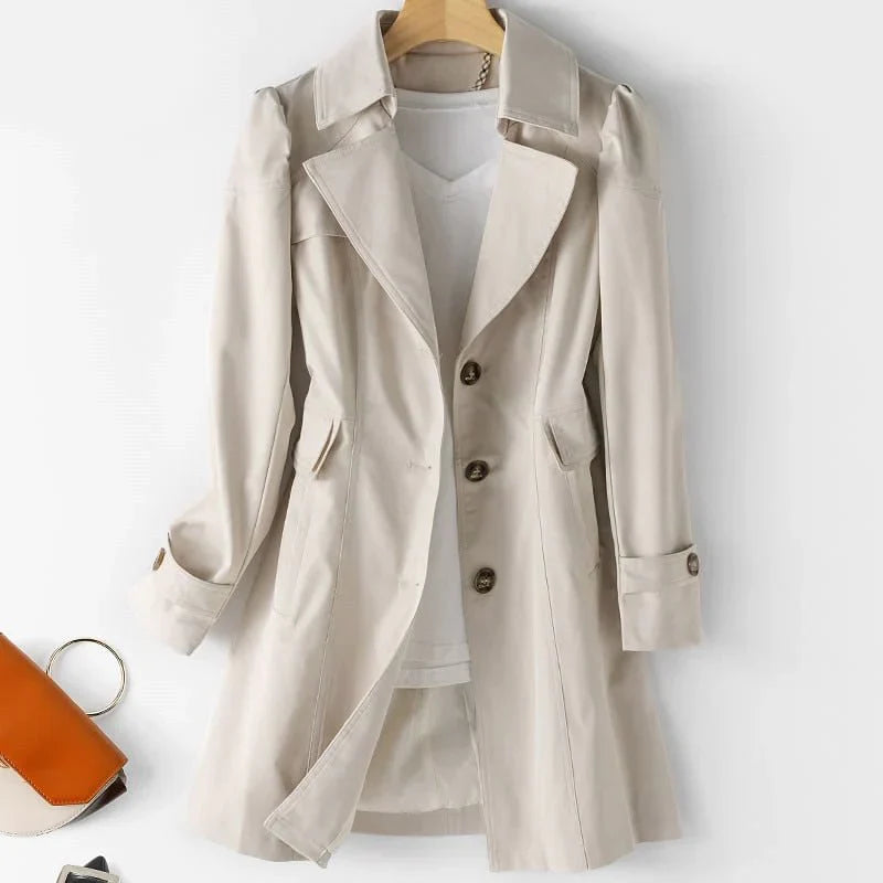 Elegantia – Stijlvolle Dames-Trenchcoat voor een Tijdloze Look