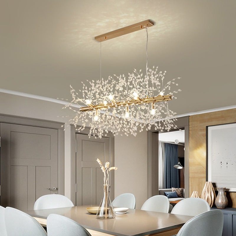 Moderne LED Hanglamp - Wit en Goud Metalen Designlamp voor Woonkamer en Eetkamer