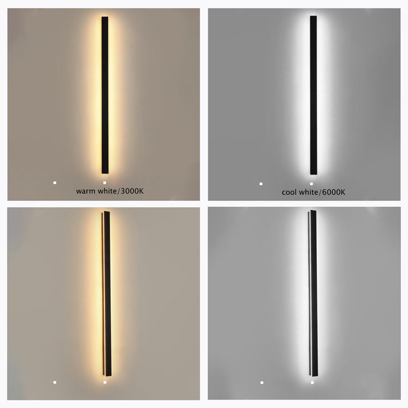 SleekEdge - Moderne Design LED Wandlampen in Zwart Metaal voor Tuin en Hal | Stijlvolle Buitenverlichting