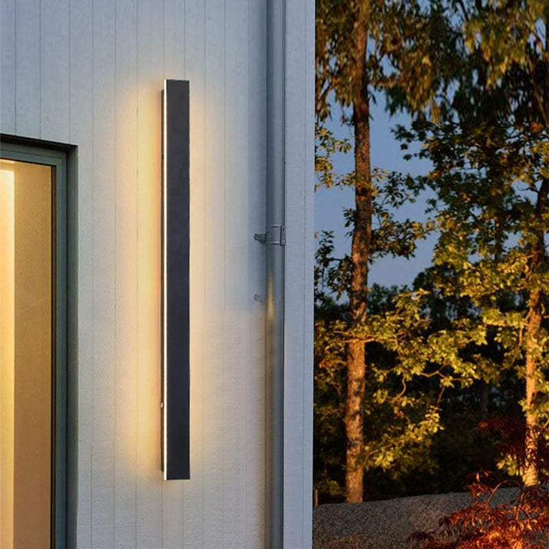 SleekEdge - Moderne Design LED Wandlampen in Zwart Metaal voor Tuin en Hal | Stijlvolle Buitenverlichting