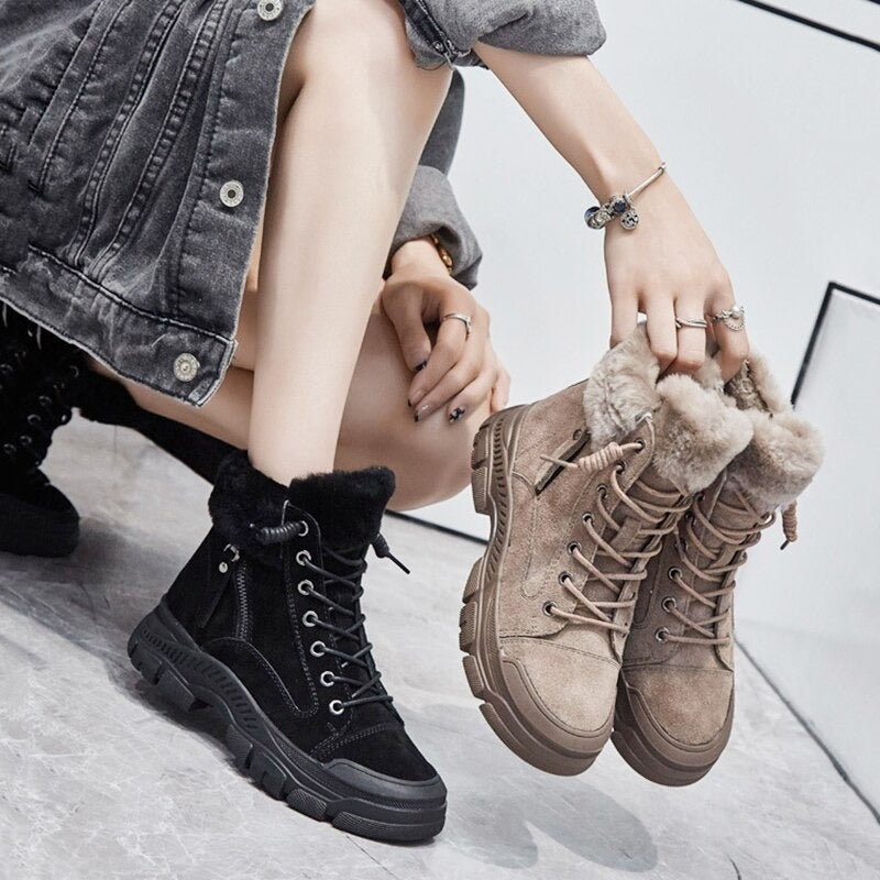 WinterSuede - Warme Suède Winterlaarzen voor Dames